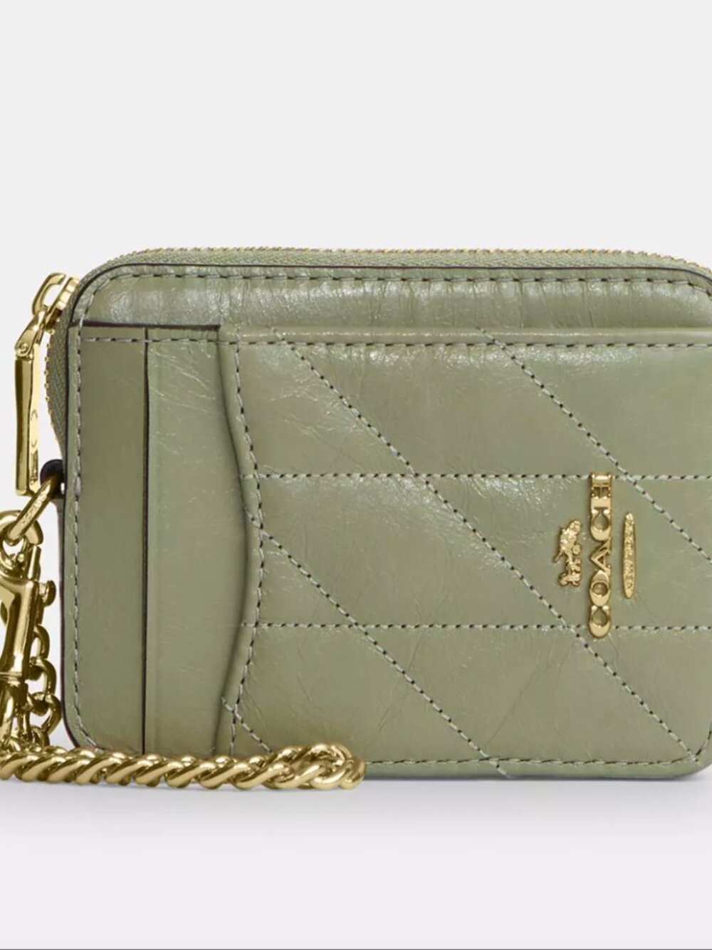 NWT Coach Zip Card Case With Quilting CEC51 - Picture 3 of 4